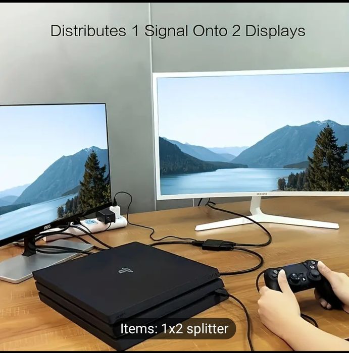 Розгалужувач 4K HDTV 2.0: перемикач відео з двома дисплеями для HDTV,
