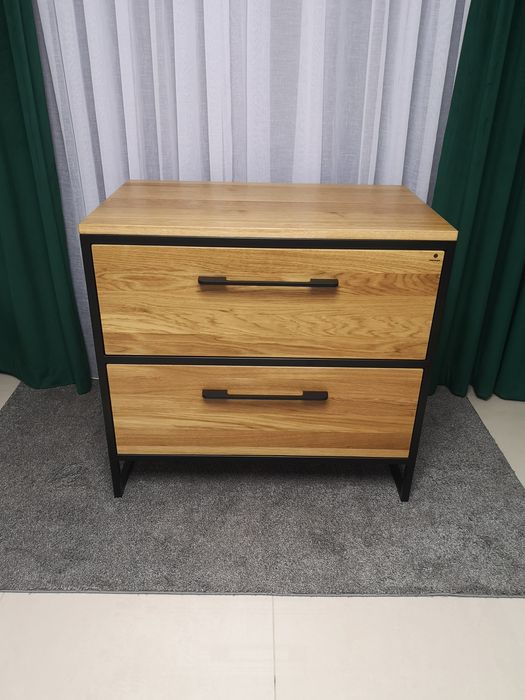 Szafka pod umywalkę loft stal dąb drewno loftowy