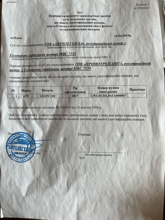 Квадроцикл Geon 110