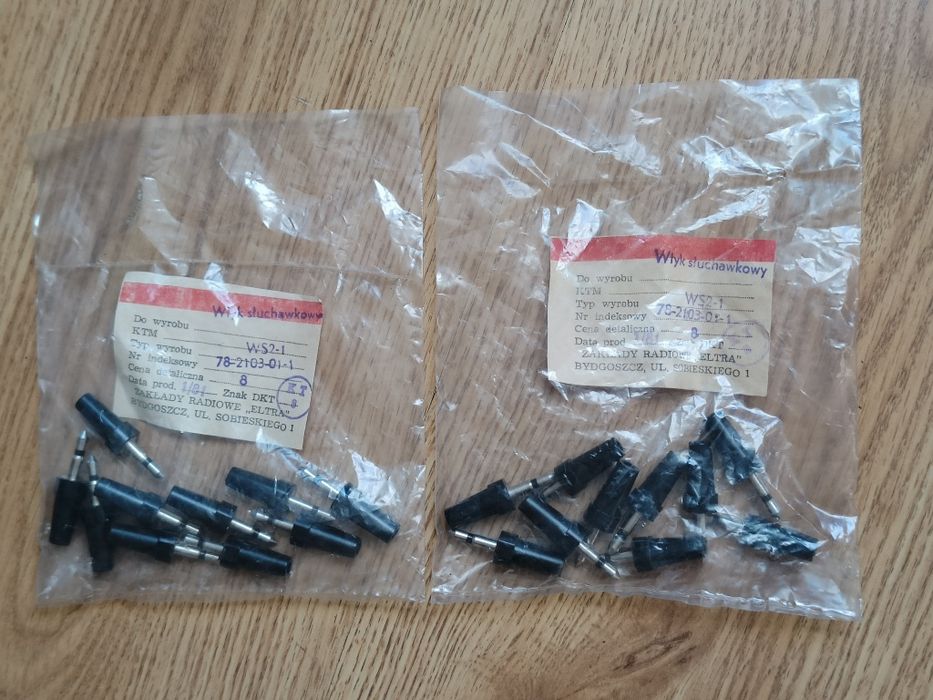 Oryginalny Wtyk Słuchawkowy UNITRA WS2-1 Zakłady Radiowe ELTRA PRL