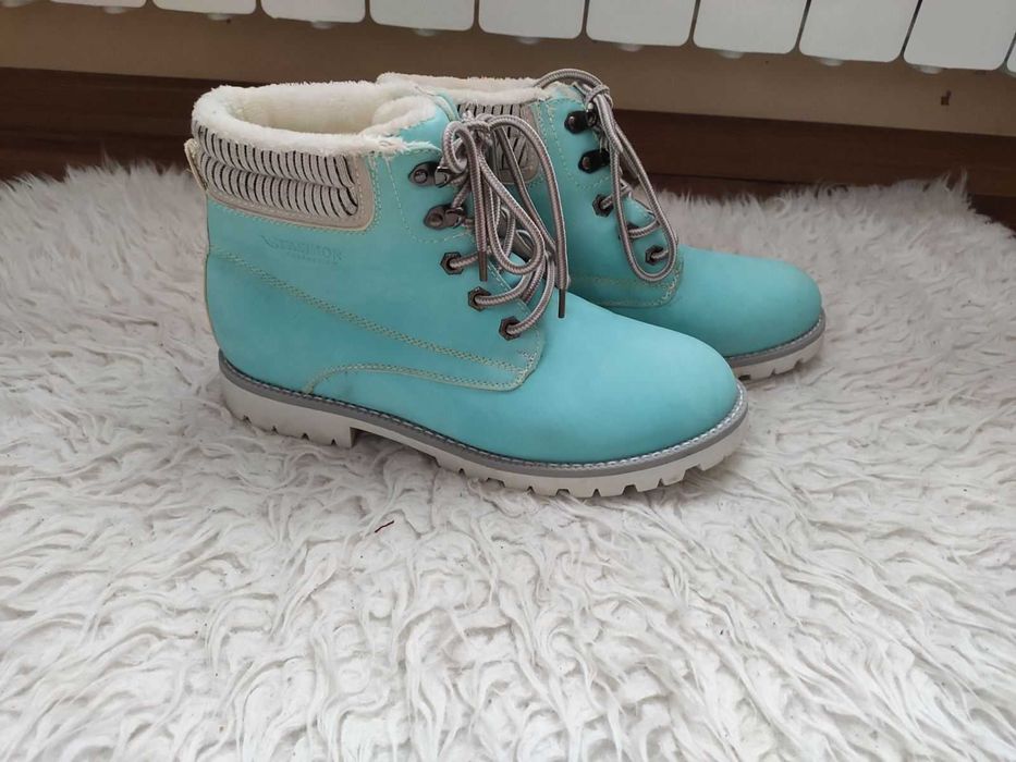 Turkusowe buty damskie zimowe / trapery,  41, Vices New Collection