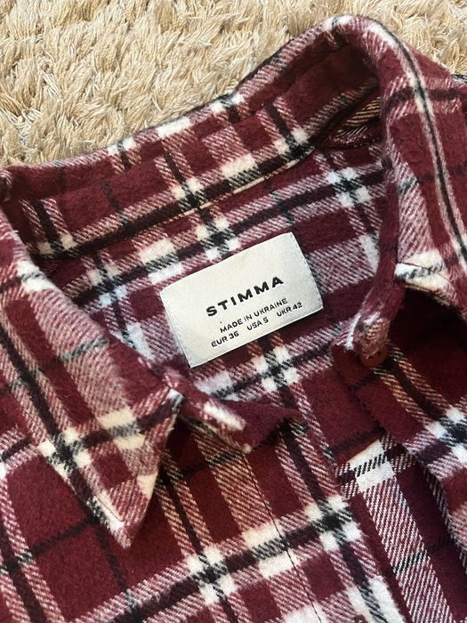 бордова картата сорочка stimma