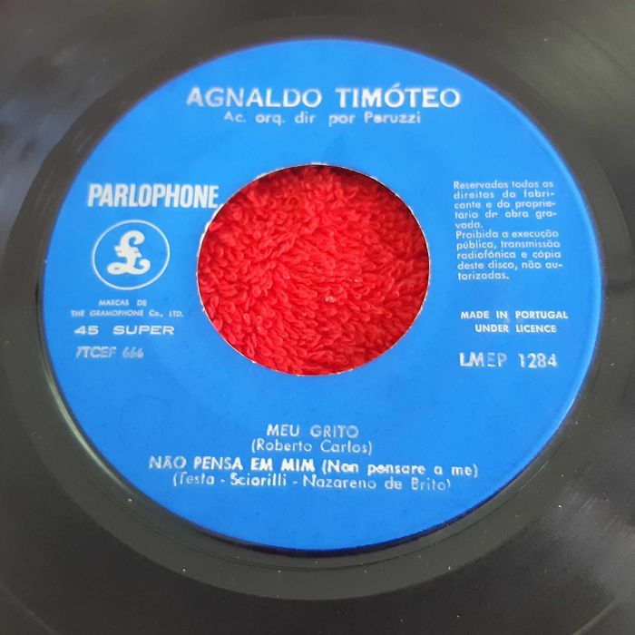 Disco Vinil Single EP Agnaldo Timóteo - Meu Grito + 3 Músicas