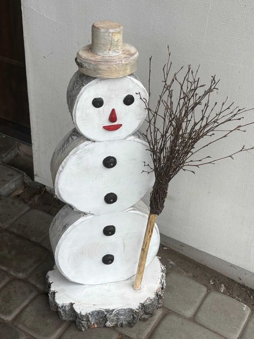 Ozdoby! Drewniany bałwanek