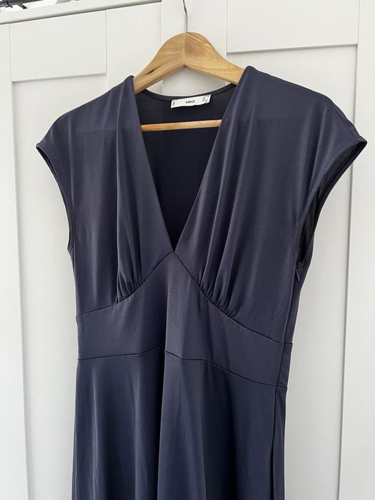 Vestido azul escuro Mango