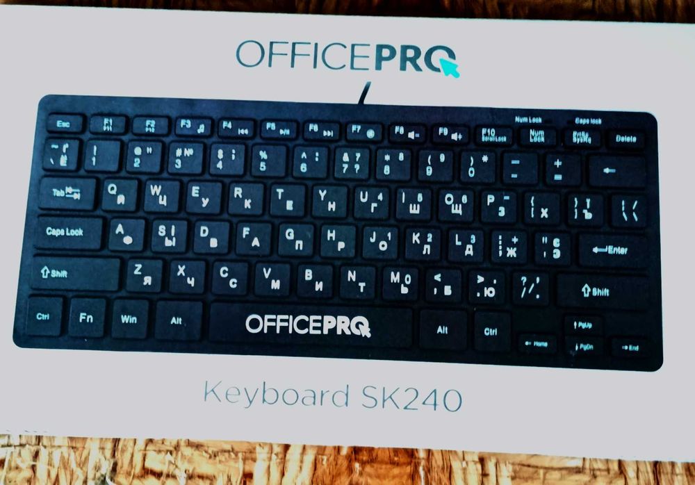 міні Клавіатура дротова OfficePro SK240 USB Black