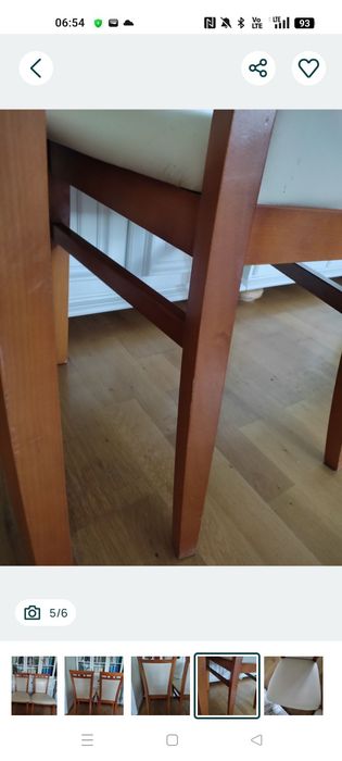 Krzesło drewniane tapicerka skórzana