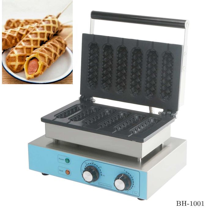 Hotdogi na patyku hotdog waffle maker gofrownica deser gastronomia PRO