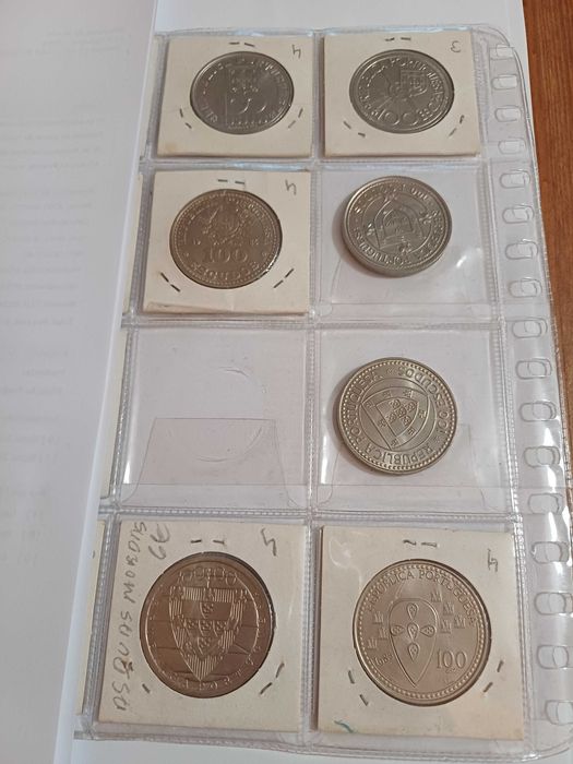MOEDAS COMEMORATIVAS as 19 de 100$00 de 1985 até 1995 em Cupro-Niquel