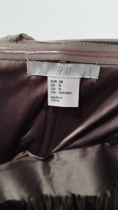 Vestido cai-cai midi Cinzento