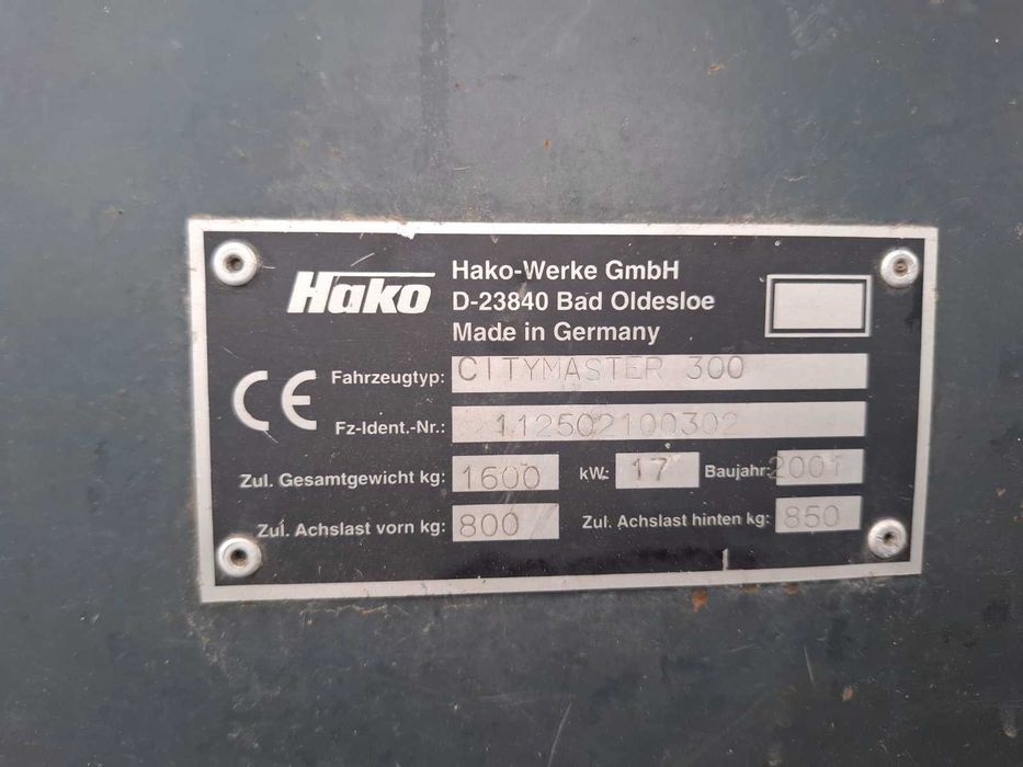 Подметально-уборочная машина Hako - Citymaster 300 (без мотора)