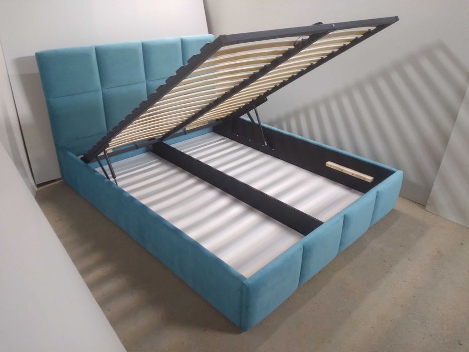 PRODUCENT OKAZJA ŁóżkoTapicerowane stelaż metalowy pojemnik w cenie