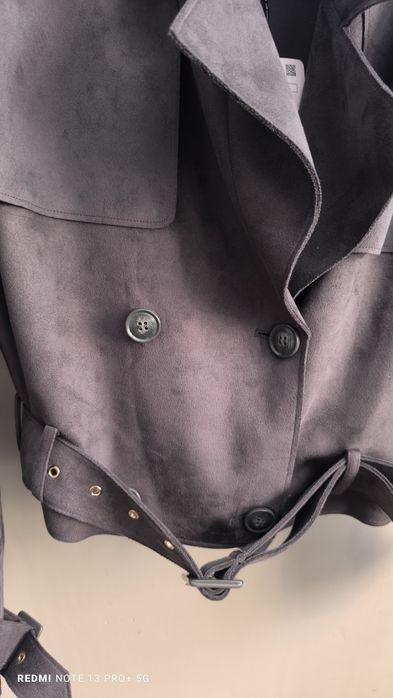 Ramoneska zamszowa trencz