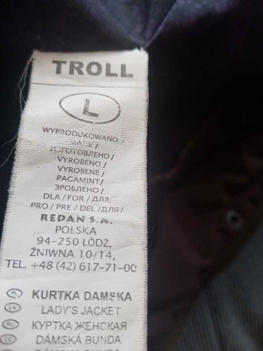 Okazja. Oferuję  kurtkę damską firmy TROLL