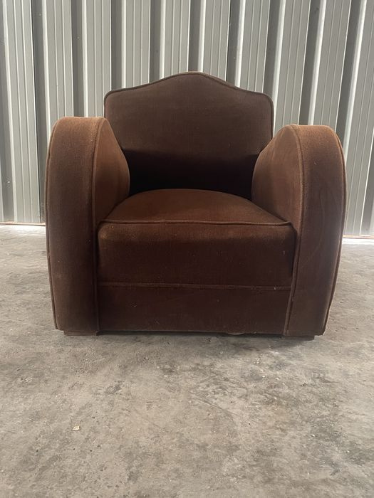 Poltrona retro castanha