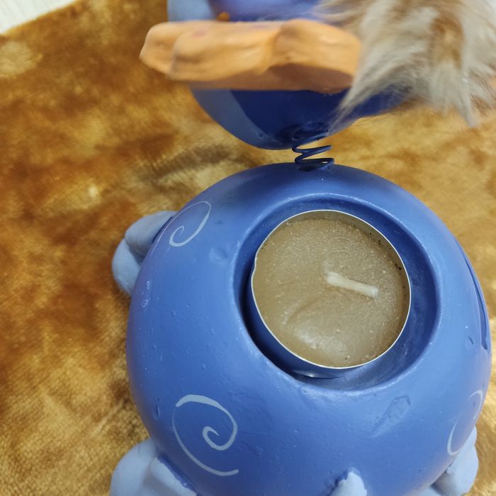 Skarbonka że świecznikiem Ceramiczna krówka