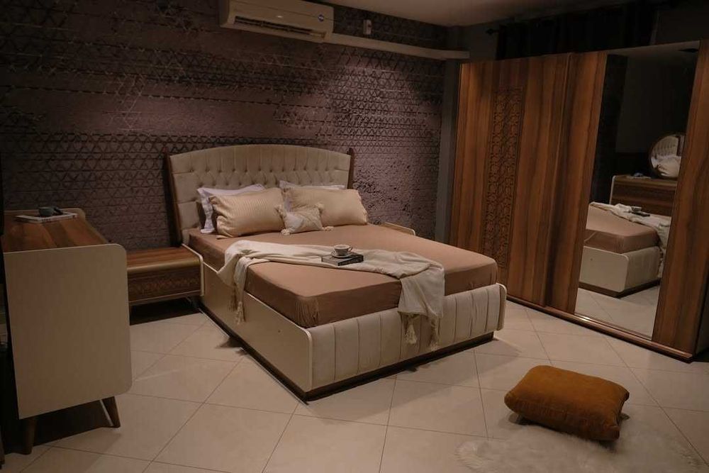 Conjunto Quarto Completo Casal Novo | Cama Roupeiro Cómoda Mesa