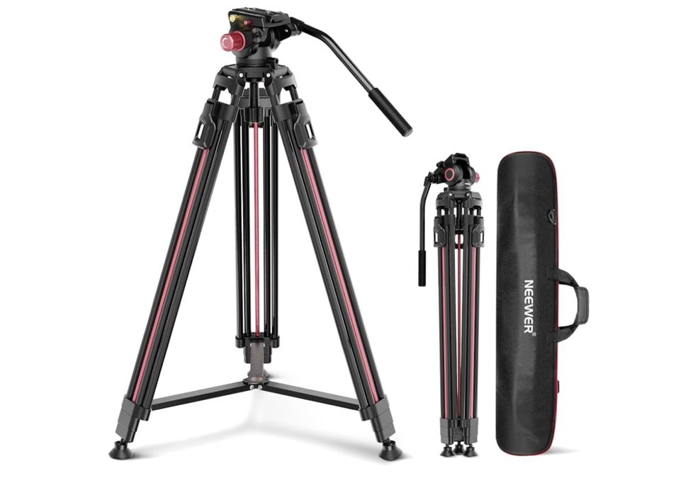 NEEWER Statyw aluminiowy do kamery wideo 2 m z głowicą fluidową LL38