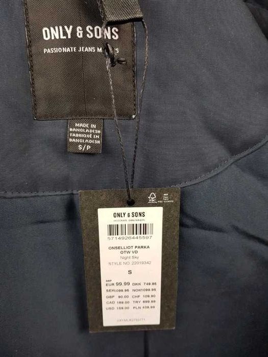 Kurtka męska parka Only&Sons rozm. S