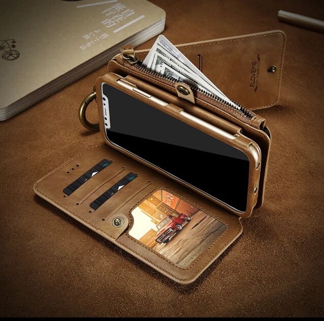 Carteira em couro - Iphone 5, 5S, 5SE