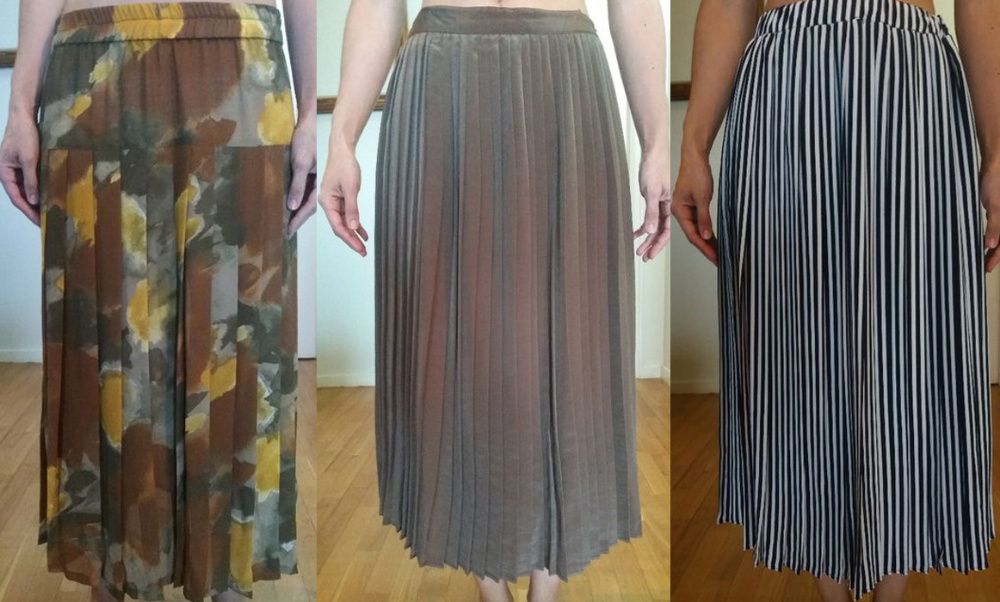 Saias de Roda, Plissadas e Rectas Retro Vintage 80's