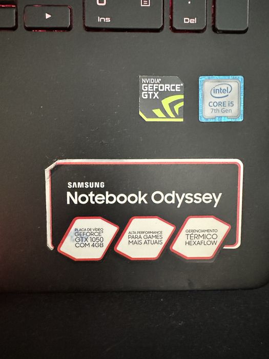 Samsung Odyssey 15 polegadas geforce gtx1050 HD 1 Tera 4GB RAM