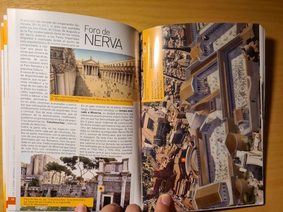 Livro com roteiro turístico "En la Roma Imperial"