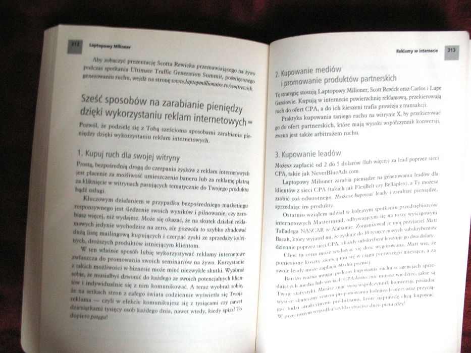 "Laptopowy milioner" autor Mark Anastasi - poradnik - książka polska