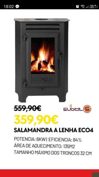 Vendo salamandra a lenha eco