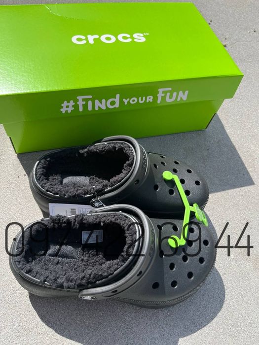 Теплі Сабо Крокс Класік Crocs Platform Lined з Хутром