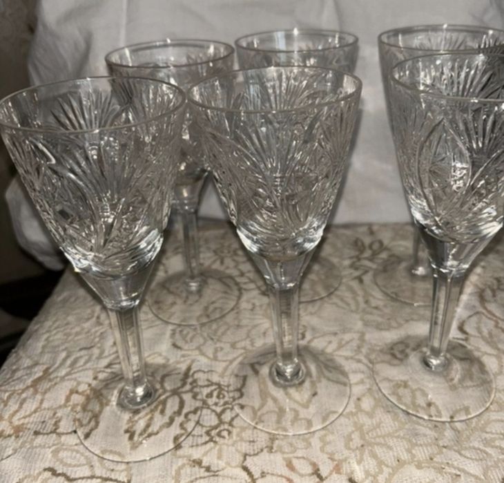 6 хрустальных бокалов