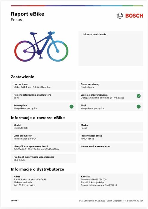 Raty 0%, 12 m-cy gw. Focus (XL) JAM2 8.8, CX4 SMART 750Wh, 800km, 29" [179]