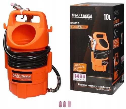 PIASKARKA SYFONOWA Pneumatyczna Do Piaskowania 10l + 4 Dysze