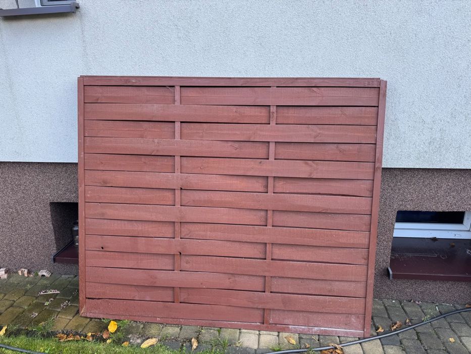 Panel ogrodowy 150x180 4 sztuki płotek drewniany lamelowy- parawan