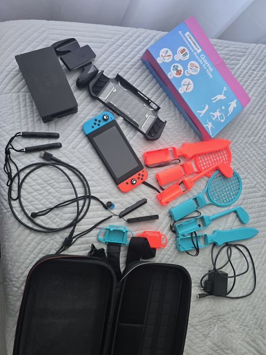 MEGAZESTAW Nintendo swich V2 przerobiona CWF+256GB