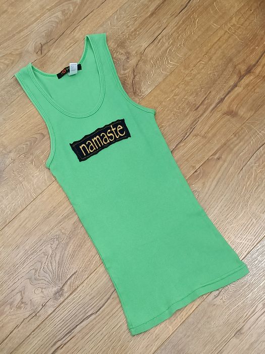 Top koszulka zielona Yoga Namaste r. S