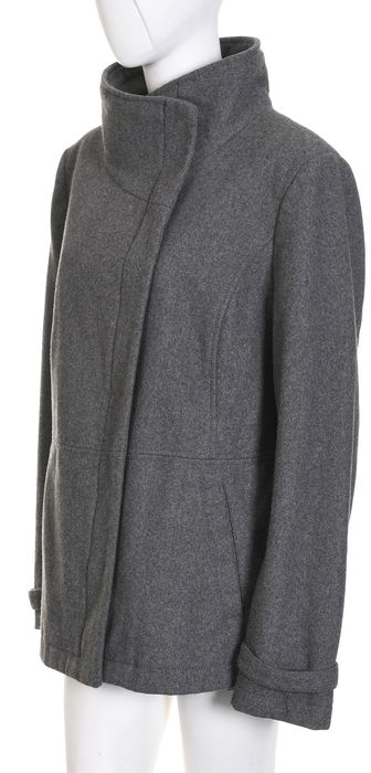 S.OLIVER szara wełniana kurtka damska na zamek 59% wełna r. 46