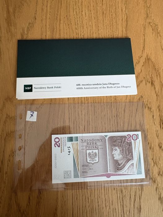 Banknot kolekcjonerski 600. Rocznica urodzin Jana Długosza
