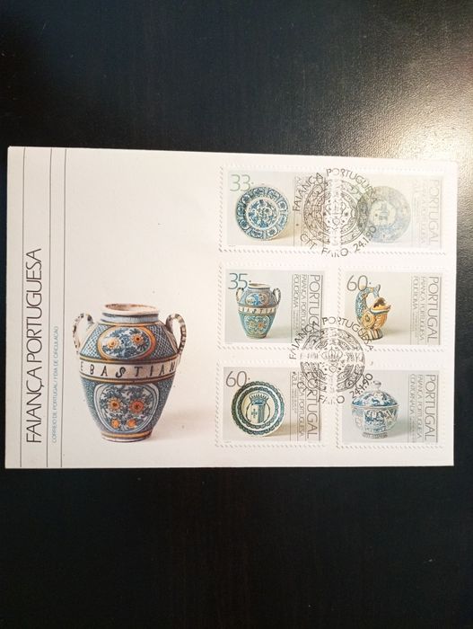 Envelope 1º dia FDC com 6 selos - Faiança Portuguesa 1990 NOVO