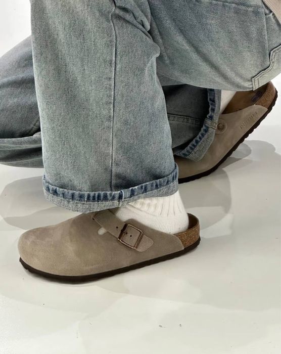 Шкіряні биркеншток шльопанці сабо клоги Birkenstock boston