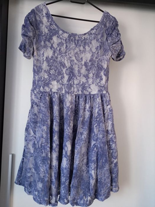 Sukienka komunia wesele sztos koronka 44 XXL