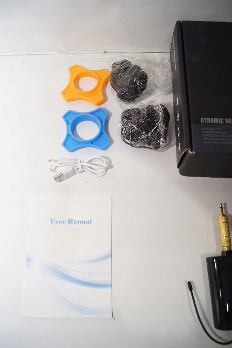 2xMikrofon bezprzewodowy dynamiczny mikrofony karaoke 1/4”, 1/8”