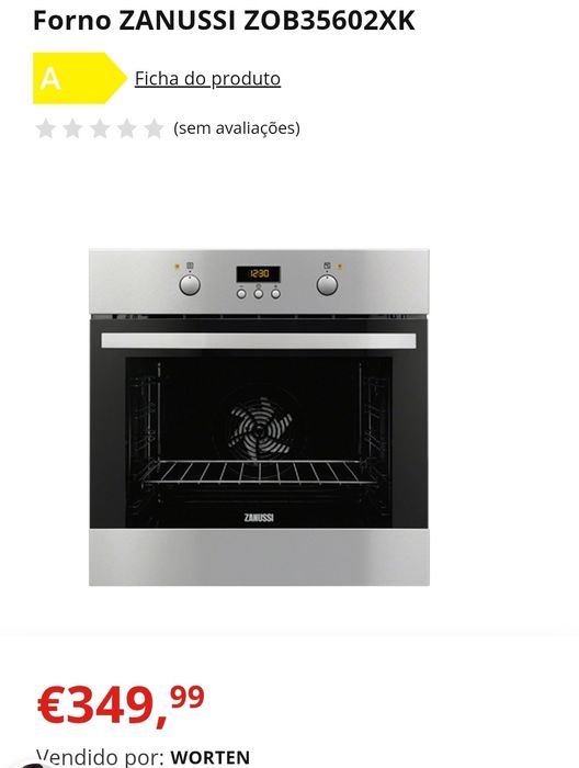 Forno zanussi Classe Energética A
A