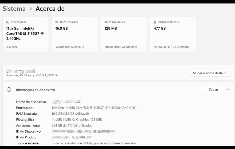 ASUS VivoBook i5 16GB RAM 512 SSD