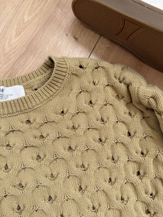Стильна зелена жовта кофта від H&M для дівчинки 2-3 роки (98 см)