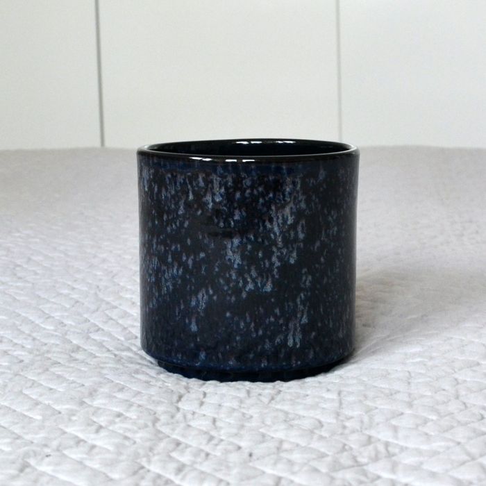 Doniczka terakota szkliwiona 13x13 cm, granat/fiolet