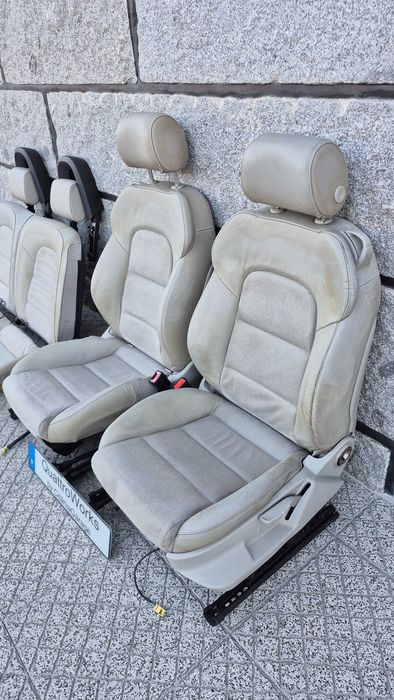 Bancos Audi A3 Cabriolet 8P facelift pele creme completos 2008 a 2013