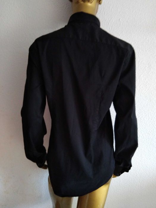 Camisa Manga Comprida Negra Mercato Slim Fit M