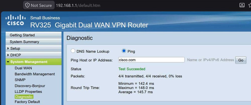 Cisco RV325 - Gigabit Dual WAN VPN router, sprawny, z zasilaczem