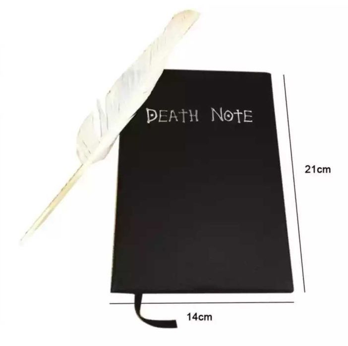 Zestaw DEATH NOTE Notatnik Śmierci pióro zakładka naszyjnik naklejki